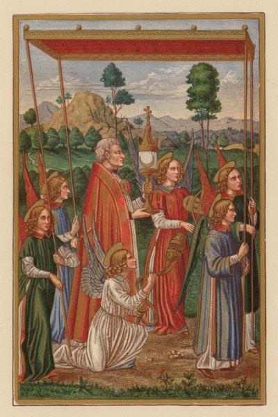 Corpus Christi D N J Chr (chromolith) av Austrian School