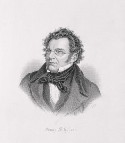Porträtt av Franz Schubert (1768-1827) av Austrian School