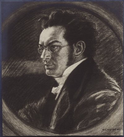 Porträtt av Franz Schubert av Austrian School
