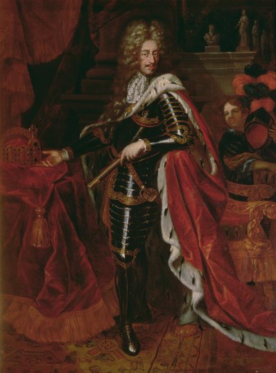Portræt af Leopold I, den hellige romerske kejser (1640-1705) swed av Austrian School