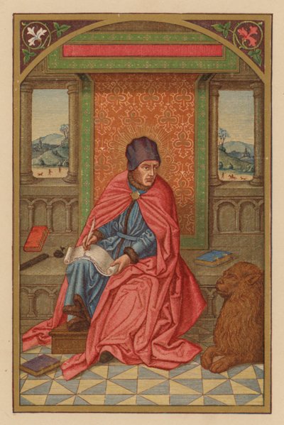 S Marcus Ev (chromolitho) av Austrian School