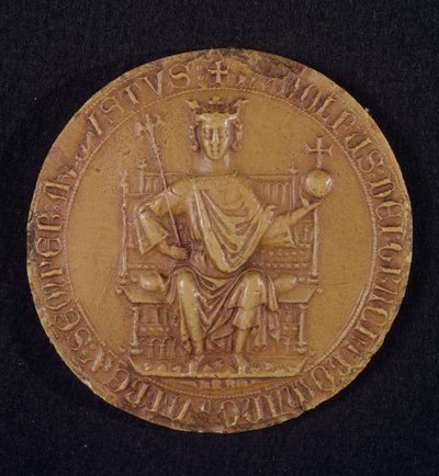 Sigill av Rudolf I (1218-91) av Habsbourg, 1289 (vax) av Austrian School
