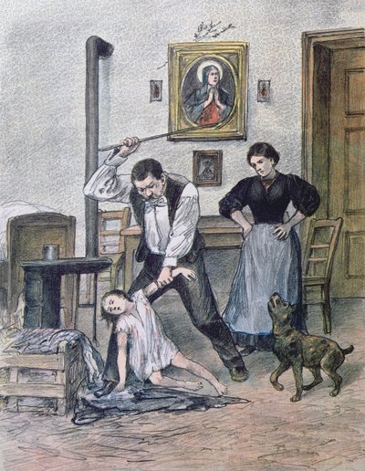 Den grymme fadern, 1897 av Austrian School