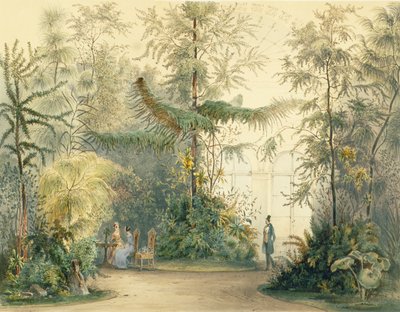Hofburgpalatsets vinterträdgård, Wien, 1852 (se även 170851, 171910) av Austrian School