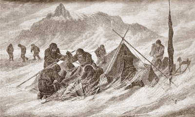 Revan förstoras under en snöstorm, 1876 av Austrian School