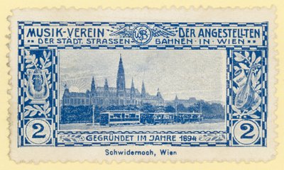 Spårvagn framför stadshuset, Wien av Austrian School