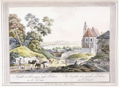 Utsikt över Lilla och Stora Pechlarn vid Donau, 1779-1792 av Austrian School
