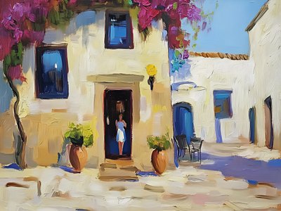 Ingången till Bougainvillea Village av Avanesova Elena