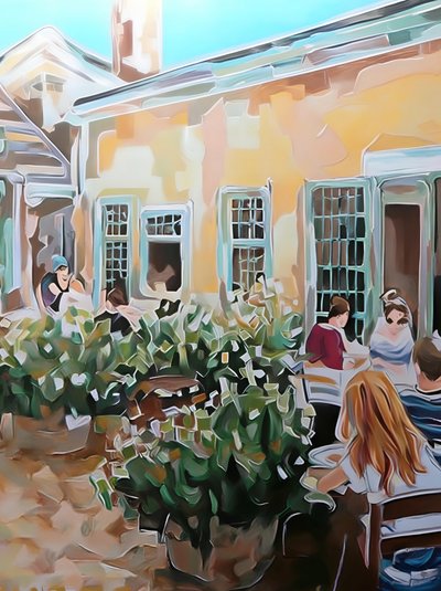 Sommarcaféets uteservering av Avanesova Elena