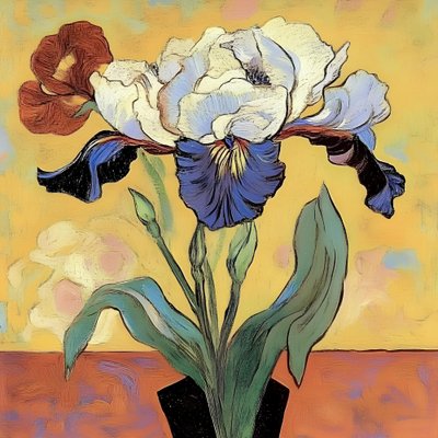 En färgsprakande irisblomma av Avanesova Elena
