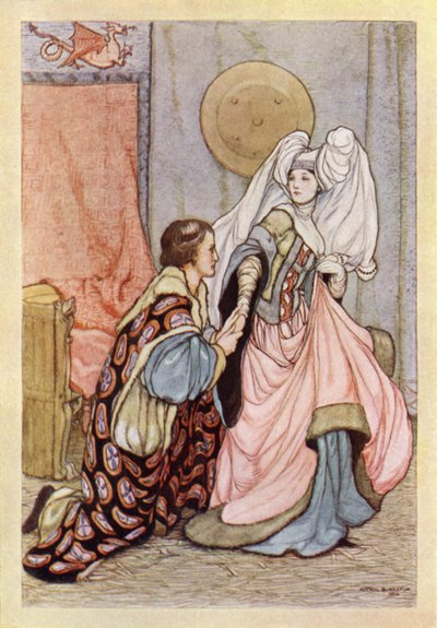 John Keats: Ode On Melancholy (färg litho) av Averil Mary Burleigh