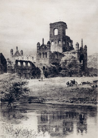 Kirkstall Abbey från sydost av Axel Haig