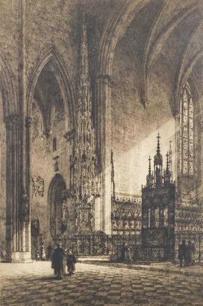 Ulms katedral, ca 1902 (etsning) av Axel Haig