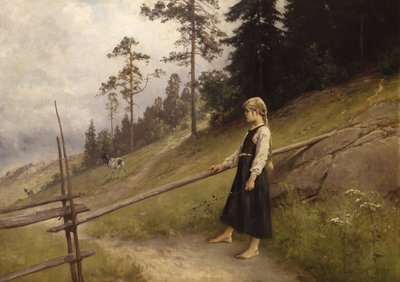 Dairymaid (olja på duk) av Axel Hjalmar Ender
