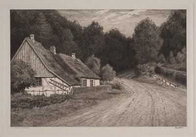 Danska: Bondgård vid skogen av Axel Holm