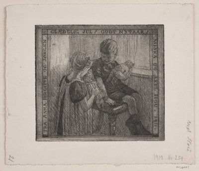 Jul- och nyårskort av Axel Hou