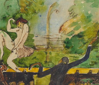 Variation (bläck och akvarell på papper) av Axel Törneman