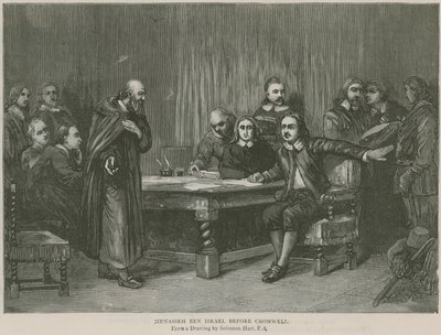 Menasseh Ben Israel före Cromwell gravyr av Axel Törneman