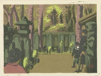 Sengakuji-kyrkogården Graveyard of Sengakuji (titel på objekt) Memories of Tokyo (serietitel) Tokyo kaiko zue (serietitel) av Azechi Umetarô