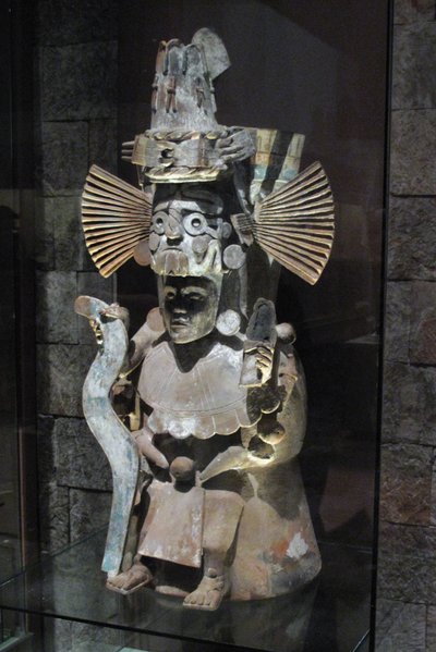 Rökelsebrännare i form av guden Tlaloc, Tlahuac, sen postklassisk period, ca 1500 av Aztec
