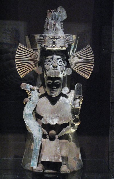 Rökelsebrännare i form av guden Tlaloc, Tlahuac, sen postklassisk period, ca 1500 av Aztec