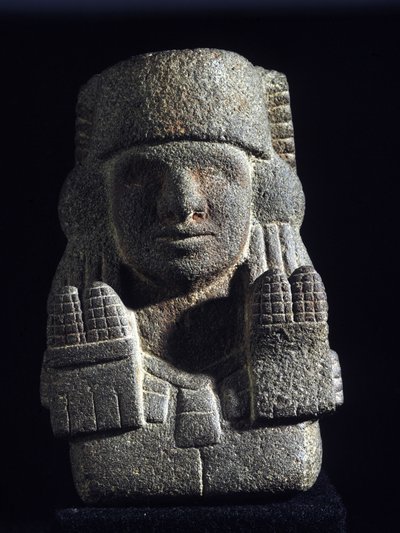 Aztec Art: representation av Chicomecoatl (kallad ausi Xilonen), jungfruns och fertilitetens gudinna. Nationalmuseet för antropologi, Mexiko av Aztec Aztec