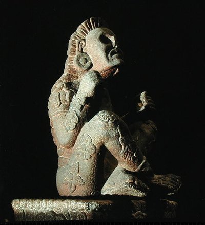 Xochipilli (se även 207566), Sen efter klassisk period (1300-1521) (sten) av Aztec Aztec