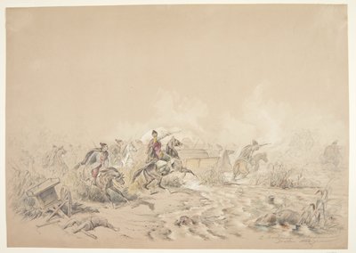 Krigsscen av B. Bachmann Hohmann