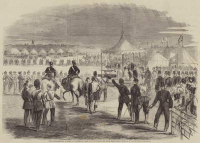 Gevärsskyttetävlingen i Wimbledon, Hennes Majestät avlossar det första skottet av B. Clayton