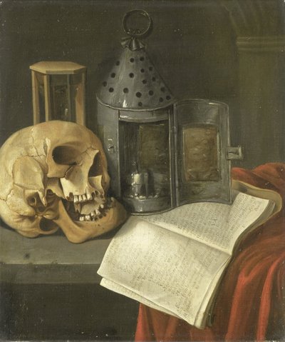 Vanitas stilleben av B. Schaak
