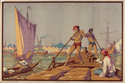 Rangoon Port, från serien "Burma: A Land of Rich Resources" av Ba Nyan