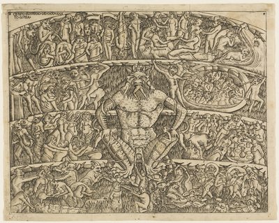 Inferno enligt Dante, från Campo Santo Frescos i Pisa av Baccio Baldini