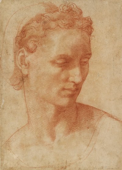 Head of a Woman, tidigt 1500-tal av Baccio Bandinelli