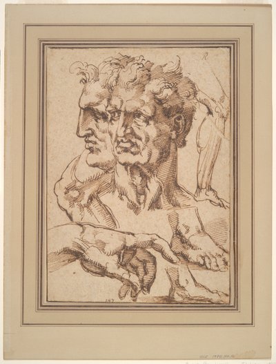Studieblad av Baccio Bandinelli