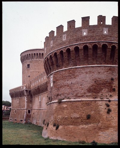 Medeltida konst: utsikt över slottet av påven Julius II (Giulio) realiserat av arkitekten Baccio Pontelli (ca 1450-1494), Gregoriopolis av Baccio Pontelli