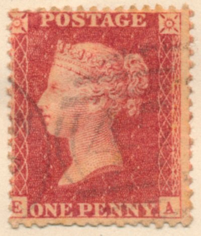 The Penny Red-frimärke, 1841 av Bacon and Co Perkins