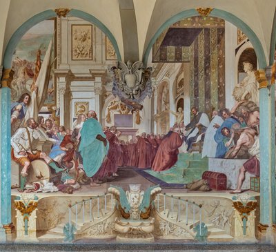 Cosimo I och hans son Francesco med regeringen av Baldassare (1611-89) Franceschini