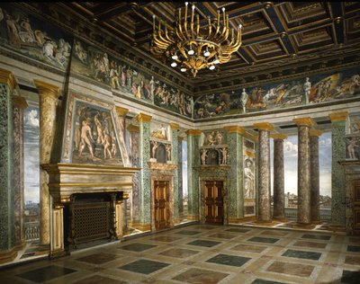 Hall of Perspectives (fresk) av Baldassarre Peruzzi