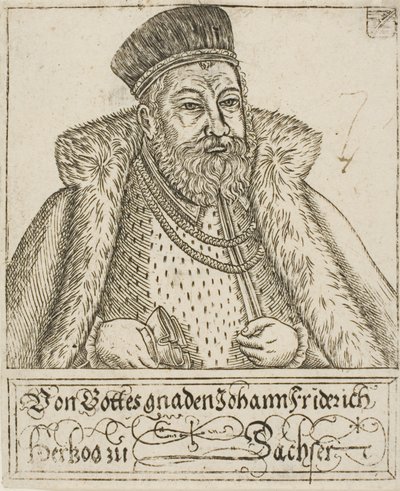 Johann Friedrich, från sachsiska hertigar och kurfurstar av Balthasar Jenichen