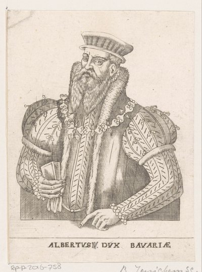 Porträtt av Albrecht V, hertig av Bayern av Balthasar Jenichen