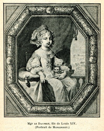 Cabanès, prinsarnas utbildning005 Mgr Dauphin, son till Ludvig XIV av Balthasar Moncornet