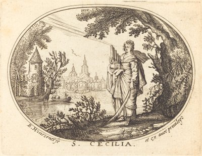 Sankta Cecilia i ett landskap av Balthasar Moncornet