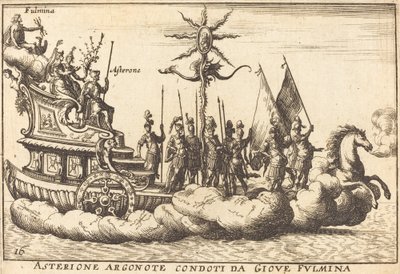 Asterion Argonote ledd av Jupiter Fulmina av Balthasar Moncornet after Remigio Cantagallina