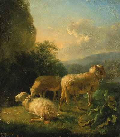 Får, sent 1700-tidigt 1800-tal. av Balthasar Paul Ommeganck