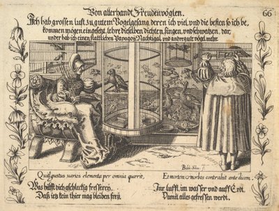 Från alla sorters glada fåglar, illustration från Petrarch, Glück und Unglück Spiegel, figur..., 1652. av Balthasar Schwan