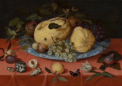 Fruktstilleben med snäckskal och tulpan. 1620 av Balthasar van der Ast
