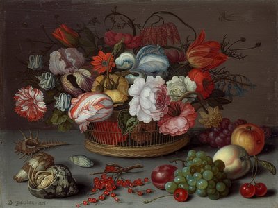 Korg med blommor. Omkring 1622 av Balthasar van der Ast