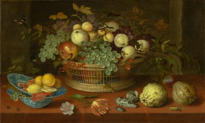 Stilleben med fruktkorg, 1622 av Balthasar van der Ast