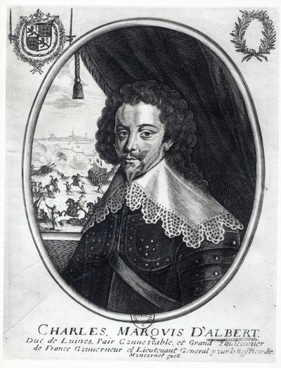 Charles de Luynes (1578-1621) markis av Albert (gravyr) (svart foto) av Balthazar Moncornet