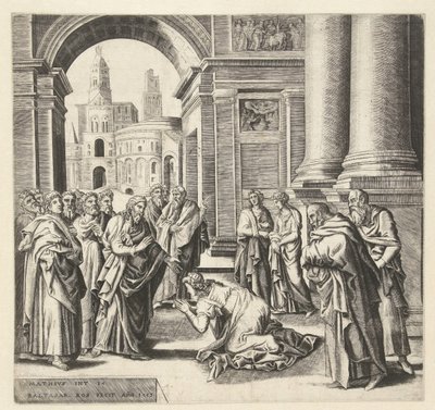 Kristus och Kanaans hustru av Balthazar van den Bos
